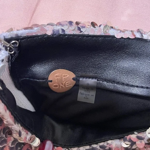 Free People Pink and Black Sequin Mini Skirt - Picture 4 of 4